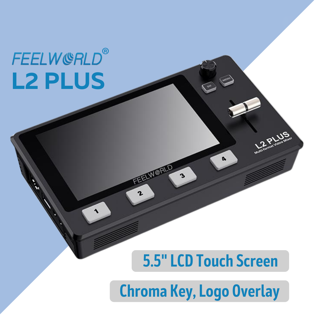 FeelWorld L2 PLUS Multi-camera Video Mixer Switcher with 5.5